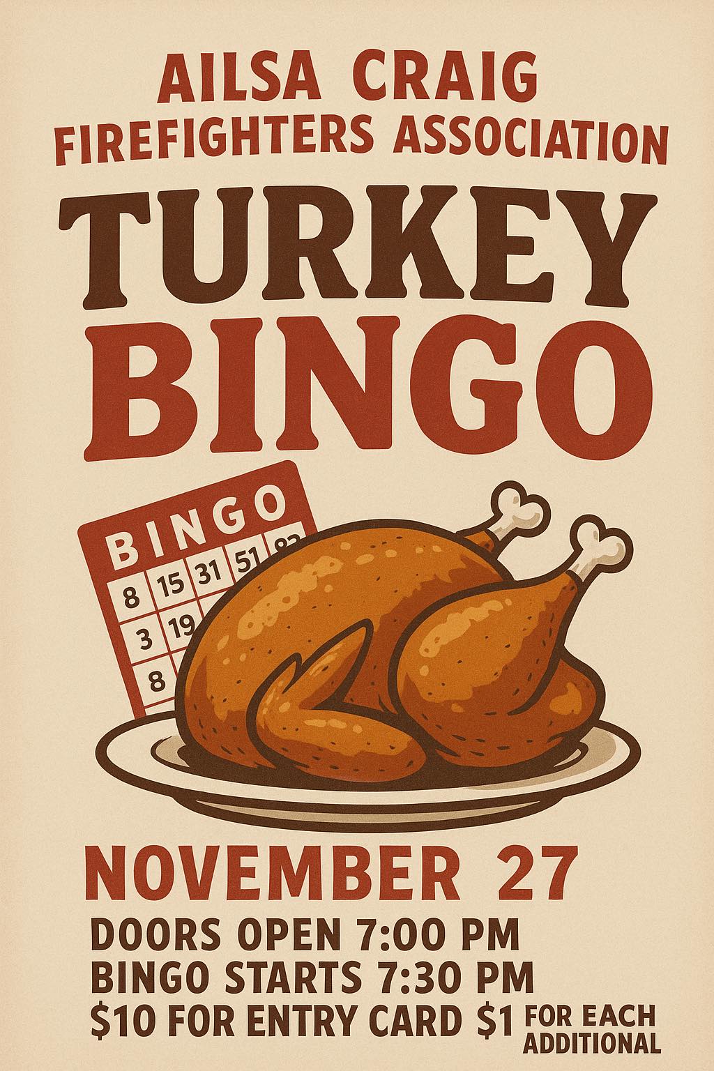 turkey bingo