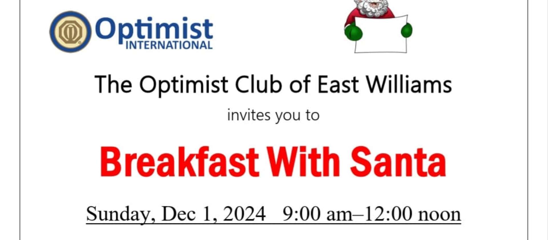 Breakfast with Santa