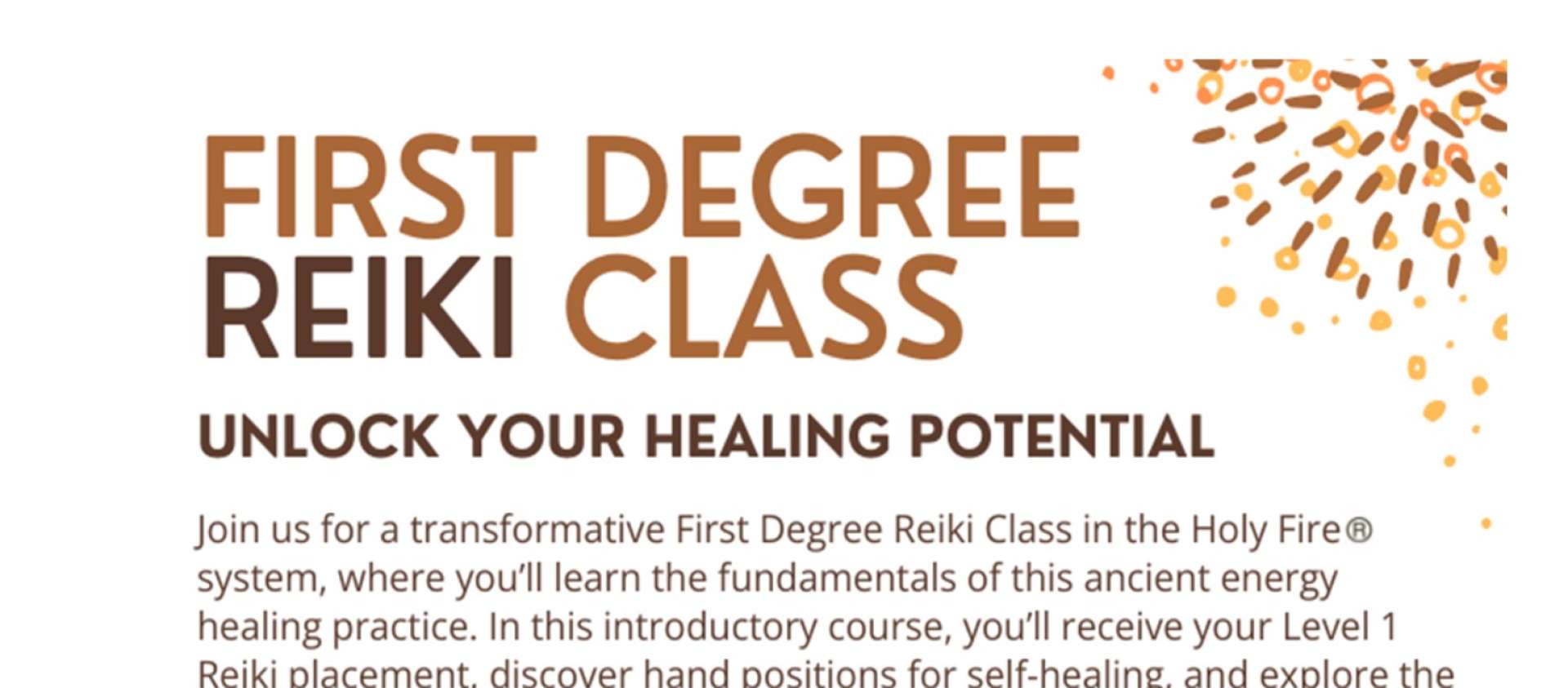 first degree reiki class