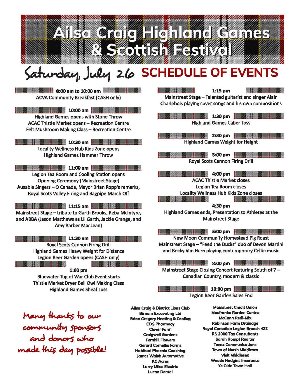Highland Games 2025 Program